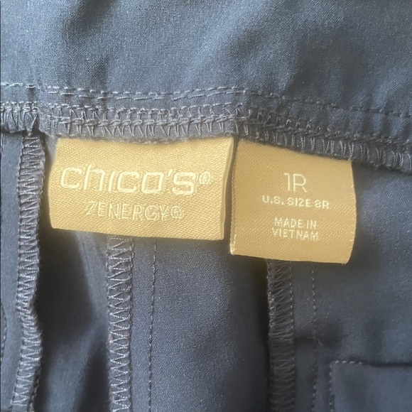 Chico’s Zenergy Navy Women’s Pants Sz 1R Pull Up - Picture 2 of 7